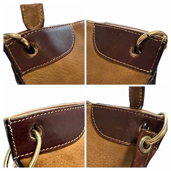 Vintage 90’s Hudson Bay Leather Bucket Bag Made In Italy - Picture 6 of 16